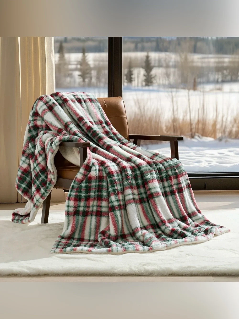EverGrace Cozy Christmas Throw 50x72” New